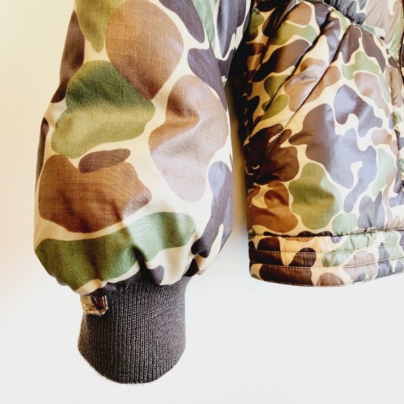 VTG Gander Mountain Convertable Camo Goose Down Puffer Jacket Vest Coat -XL - Picture 5 of 16